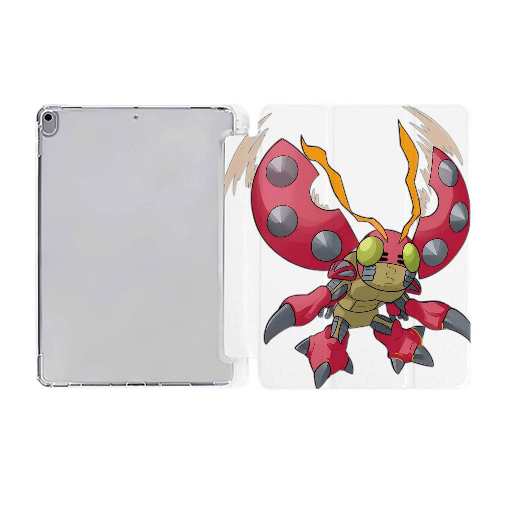 （画像用） Digimon デジタルモンスター/デジモン IPad ケース ペン収納付き 三つ折りスタンド PUレザー×シリコン 対応機種9.5/10.5/10.9インチ